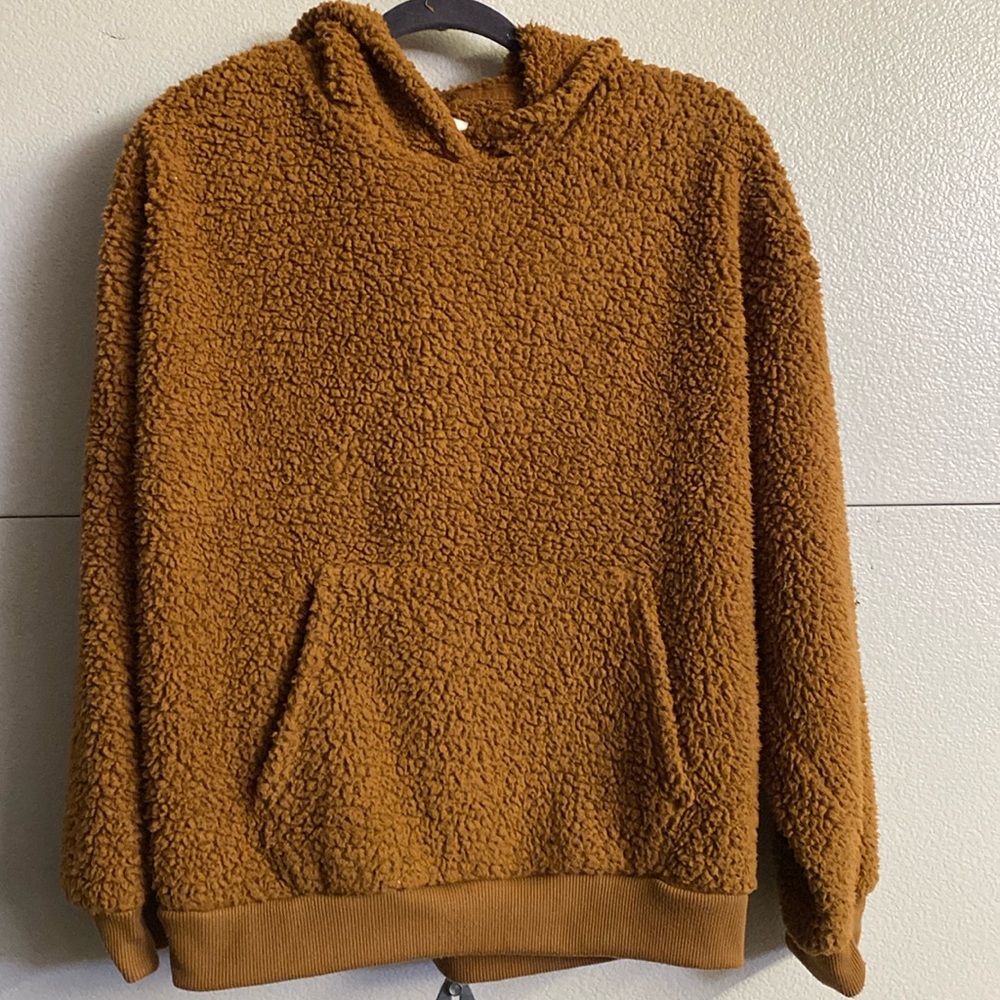 American Eagle Women's Sherpa Teddy Hoodie Pullover
